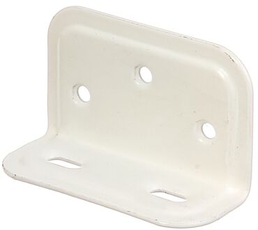 Versterkingshoek - Wit Geplastificeerd Staal - Ongelijkbenig - 25x40x1,5mm