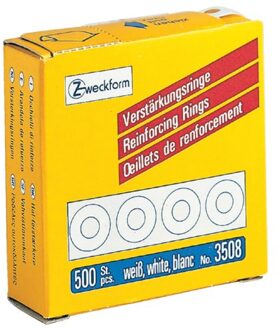 Versterkingsringen Avery Zweckform 3508 13Mm 500stuks wit Transparant