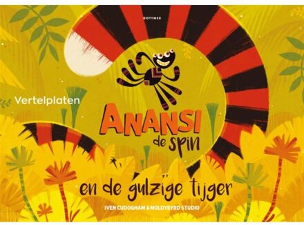 Vertelplaten Anansi de spin en de gulzige tijger