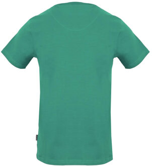 verticaal logo groen T-shirt - maat S