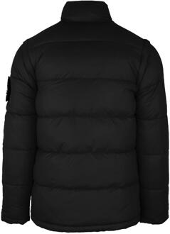 Vertical Logo Padded Black Jacket Zwart