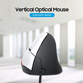 Vertical Wired Mouse Ergonomic Optical 3 Key Gaming Office Mouse for PC /Laptop Black