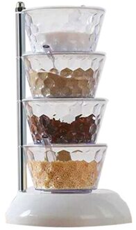 Verticale Draaibaar Kruiden Met Transparante Roterende Spice Box Voor Zout Pot Lepel Roterende Magazijnstelling Keuken Gadgets 01