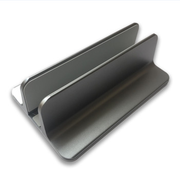 Verticale Laptop Stand Voor Macbook Air Pro 13 15 16 Desktop Aluminium Stand Met Verstelbare Dock Size Voor Notebook Stand grijs