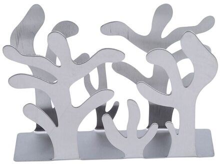 Verticale Servet Clip Rvs Servet Rek Doos Tissue Houder Bestek Bloemen Hollow-Out Tafel Decoratie Tissue Doos 01