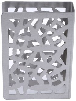 Verticale Servet Clip Rvs Servet Rek Doos Tissue Houder Bestek Bloemen Hollow-Out Tafel Decoratie Tissue Doos 02