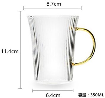 Verticale Strepen Amerikaanse Iced Koffie Glas Restaurant Bar Huishouden Guirlande Cup Koffiekopje Wijnglas Стекло