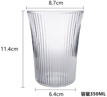 Verticale Strepen Amerikaanse Iced Koffie Glas Restaurant Bar Huishouden Guirlande Cup Koffiekopje Wijnglas Стекло