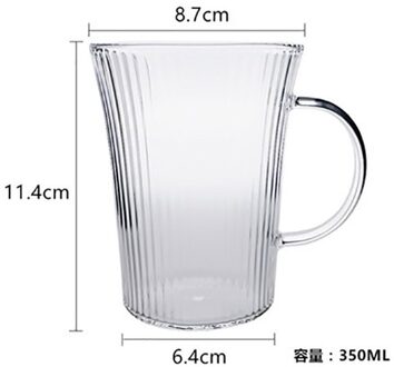 Verticale Strepen Amerikaanse Iced Koffie Glas Restaurant Bar Huishouden Guirlande Cup Koffiekopje Wijnglas Стекло