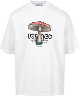 Vertigo Mushroom Print Wit T-Shirt Marcelo Burlon , White , Heren - L