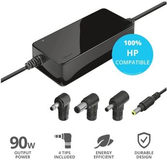 Vertrouwen Charger Maxo Voor Laptop Hp-90 W-4 Connectors Zwart