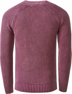 Vervaagde gebreide trui in vintage look - maat 2XL Rosé