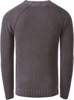 Vervaagde gebreide trui in vintage look - maat XL Bruin