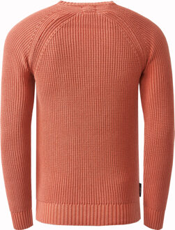 Vervaagde gebreide trui in vintage look Oranje - 2XL