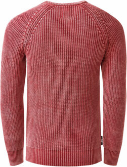 Vervaagde gebreide trui in vintage look Rood