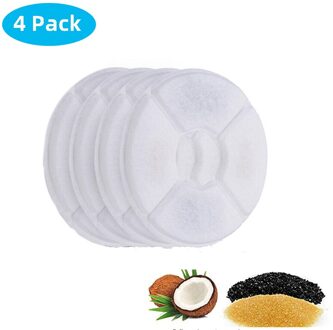 Vervangen Activated Carbon Filter Voor Kat Drinkwater Fontein Vervanging Filters Bloem Voor Hond Ronde Fontein Dispenser 4pack Filters