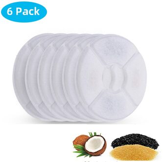 Vervangen Activated Carbon Filter Voor Kat Drinkwater Fontein Vervanging Filters Bloem Voor Hond Ronde Fontein Dispenser 6pcak Filters