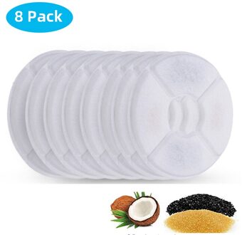Vervangen Activated Carbon Filter Voor Kat Drinkwater Fontein Vervanging Filters Bloem Voor Hond Ronde Fontein Dispenser 8pack Filters