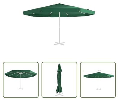 Vervangend parasoldoek - 500 cm - Groen - Water- en UV-bestendig