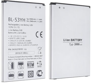 Vervangende Mobiele Telefoon Batterij BL-53YH Voor Lg Optimus G3 D850 D851 D855 LS990 D830 VS985 F400 Lg G3