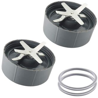 Vervangende Onderdelen Voor Nutribullet Blender 2 Blender Cross Blades & 2 Pakkingen Met Lippen Compatibel Met 600W/900W Blender