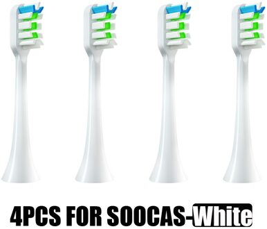 Vervangende Opzetborstels Voor Soocas X3/X3U/X5 Elektrische Tandenborstel Nozzle Heads Vervangen Smart Eschikt Borstelkop 4wit