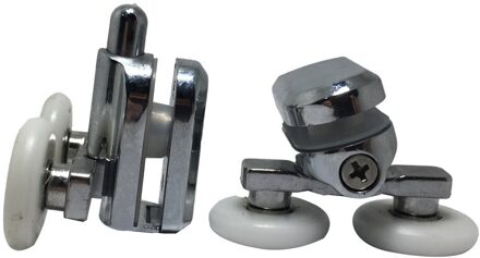 Vervanging Douche Deur Fixing Wielen in Chrome-4x Top & 4x Bottom-25 MM