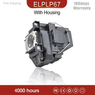 Vervanging ELPLP67 V13H010L67 Projector Lamp Buld Voor Epson EB-S02 EB-W02 EB-W12 EB-X14 EB-W16 Eb-s11 H432B Met Behuizing