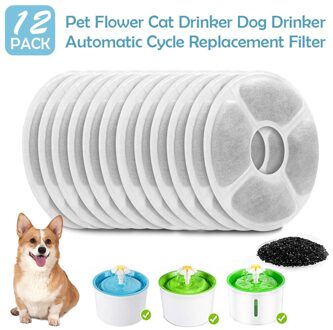 Vervanging Huisdier Bloem Drinker Hond Drinker Automatische Cyclus Vervanging Filter 6 Pack Water Fontein Huisdieren Drinken Filter # Yj 12stk