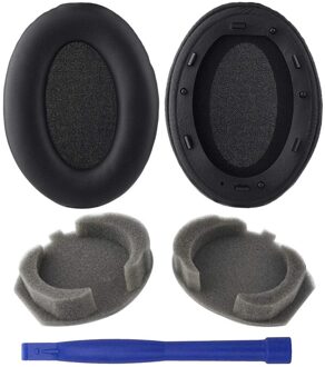 Vervanging Oorkussen Memory Foam Oorkussens Kussen Reparatie Onderdelen Voor Sony WH-1000XM3 WH1000XM3 Draadloze Noise Cancelling Hoofdtelefoon zwart