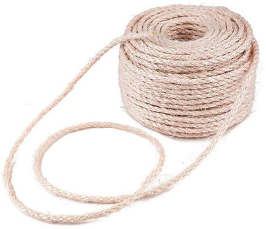 Vervanging Sisal Touw Voor Huisdier Kat Krabpaal Klauw Zorg Speelgoed Reparatie Maken Bureau Benen Binding Touw Voor Kat scherpen Klauw 10m thickness 6mm