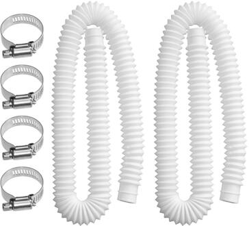 Vervanging Slang Duurzaam Zachte Filter Pomp Slang Met 4 Metalen Klemmen Zwembad Pomp Vervanging Accessoire