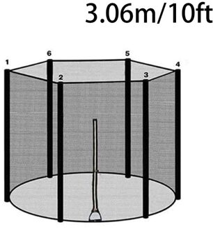 Vervanging Trampoline Vangnet Behuizing Surround Netting Ademend Mesh Voor 6ft 8ft 10ft 12ft 14ft 16ft Kids Bounce
