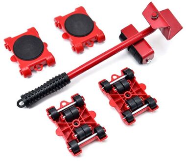Vervoer Lifter Zware Voeders Moving Meubilair Mover Tool 4 Wielen Roller Met Wiel Bar Set Professionele Apparaat set2
