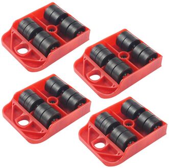 Vervoer Lifter Zware Voeders Moving Meubilair Mover Tool 4 Wielen Roller Met Wiel Bar Set Professionele Apparaat set4