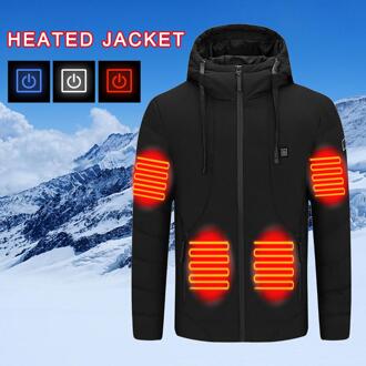 Verwarmde Jas Snelle Verwarming Smart Elektrische Verwarming Pak Winddicht Warm Ski Coat Usb Hooded Verwarming Skipak Hoge stoffen 4XL