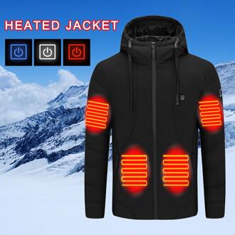 Verwarmde Jas Snelle Verwarming Smart Elektrische Verwarming Pak Winddicht Warm Ski Coat Usb Hooded Verwarming Skipak Hoge stoffen XXXL