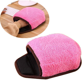 Verwarmde Muismat Winter Warme Muismat Dikke Cartoon Pluche Handwarmer Verwarmde Muis Mat USB Poort met Wristguard #15