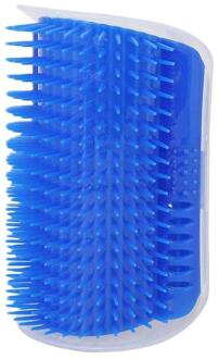 Verwijder Haar Katten Hoek Wrijven Kat Plastic Borstel Hond Pet Schrapen Massage Auto Apparaat Groomer Speelgoed Kam G9H6 Blauw