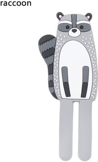 Verwijderbare Leuke Cartoon Vorm Koelkast Sticker Magneten Magnetische Sleutelhouder Dier Been Haken Decoratieve Haak raccoon