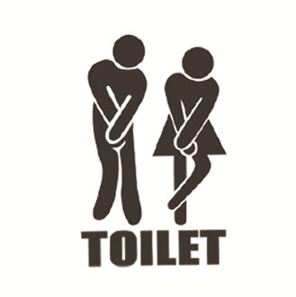 Verwijderbare Leuke Man Vrouw Washroom Wc WC Teken Stickers Familie DIY Home Decor