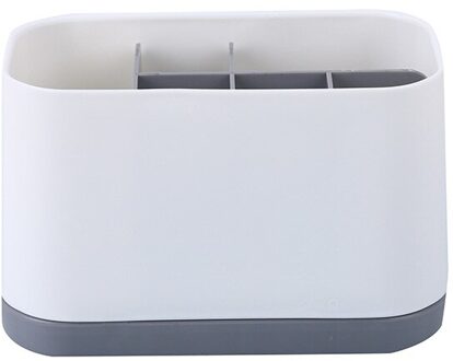 Verwijderbare Tandenborstel Aftappen Rack Elektrische Tandenborstelhouder Case Scheren Make Brush Organizer Stand Badkamer Opbergdoos grijs