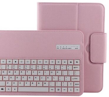 Verwijderbare Toetsenbord Wireless Keyboard Case Voor Galaxy Tab3 10.1 P5200 P5210 T530 T531 T535 Bluetooth Toetsenbord Met Tablet Case roze