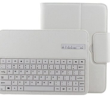 Verwijderbare Toetsenbord Wireless Keyboard Case Voor Galaxy Tab3 10.1 P5200 P5210 T530 T531 T535 Bluetooth Toetsenbord Met Tablet Case wit