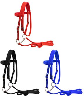 Verwijderbare Trens Nylon Fleece Wrapped Spons Kussen Beschermende Paard Apparatuur Paard Hoofdstel Rein Hoofdstel Verdikte blauw M