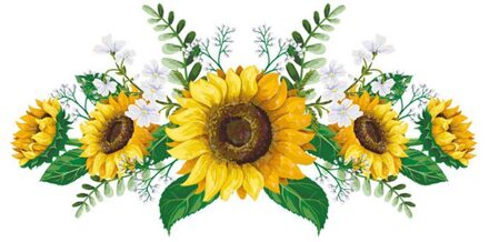 Verwijderbare Zonnebloem Muursticker Keuken Waterdicht Decals Home-Decor Supply Deur Woonkamer Slaapkamer Home Decoratie Stickers