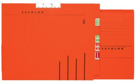 Verzamelmap djois secolor a4 lateraal recycled Rood