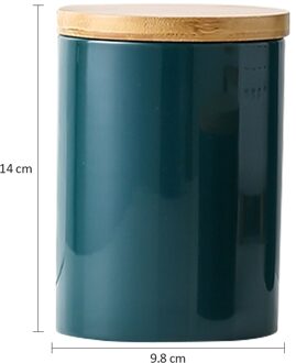 Verzegelde Keramische Opslag Pot Met Houten Deksel Keuken Voedsel Kruiden Tank Container Koffie Thee Pot Kruiden Fles Graan Organizer Rood