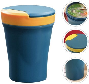 Verzegelde Soep Container Soep Cup Draagbare Microwaveable Soep Houder 450Ml Voor Thuis blauw
