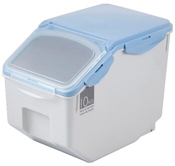 Verzegelde Voedsel Opbergdoos 10Kg Plastic Vochtbestendige Rijst Bonen Container Emmer Anti-Oxidatie Voedsel Opbergdoos donker blauw
